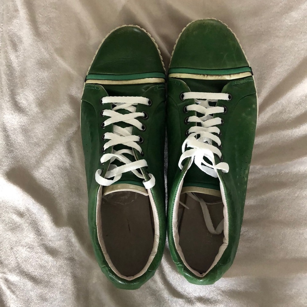 Alexander McQueen Rare textured green Pumas